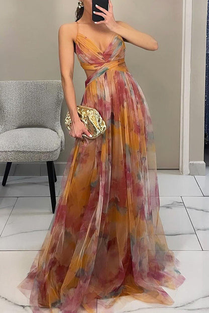 FESTINA | Vestido largo floral