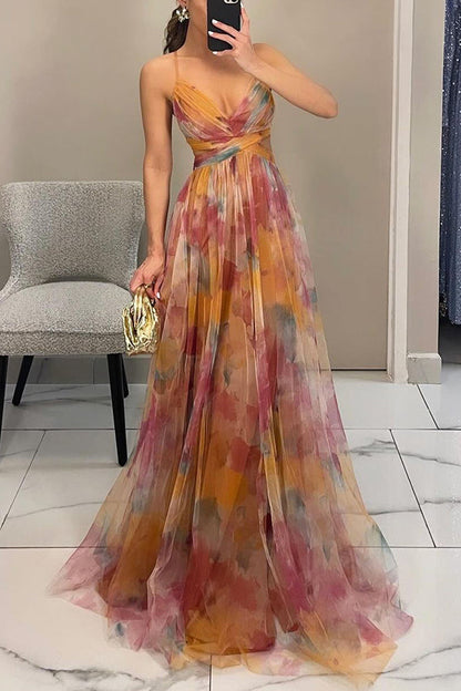 FESTINA | Vestido largo floral