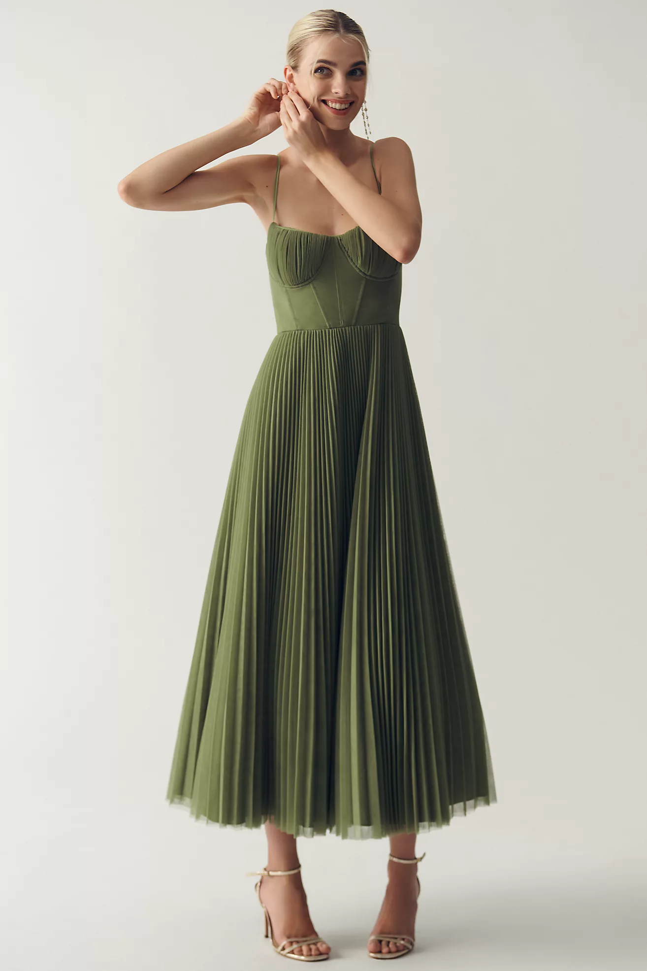 TAMARA | Vestido midi con corsé