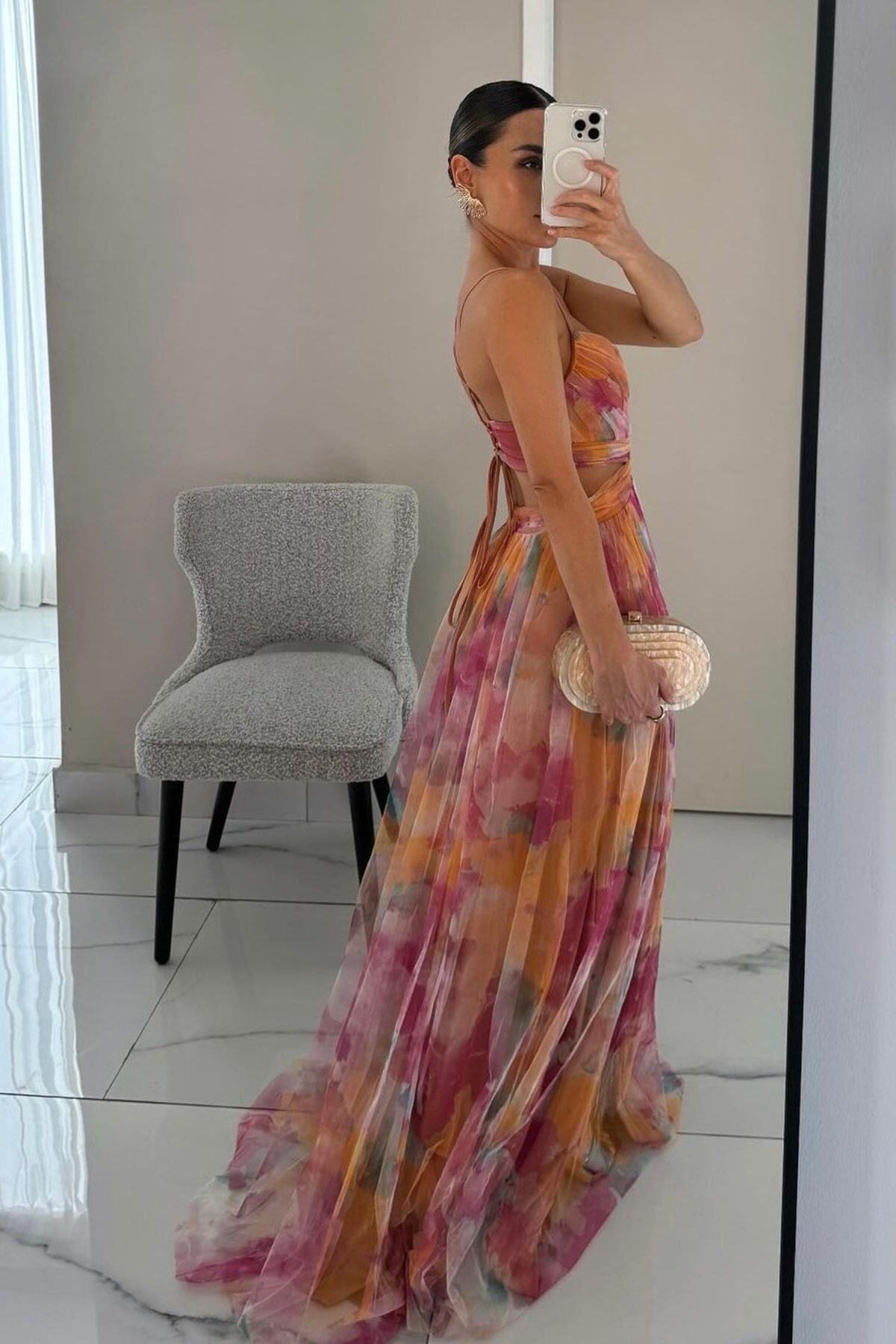 FESTINA | Vestido largo floral