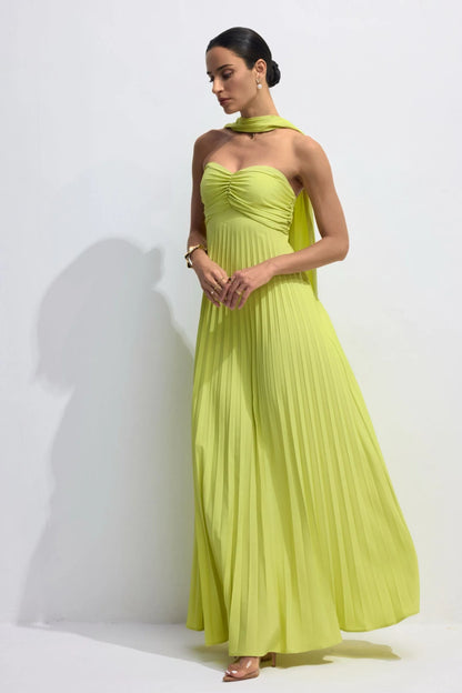 ISABELA | Vestido largo plisado