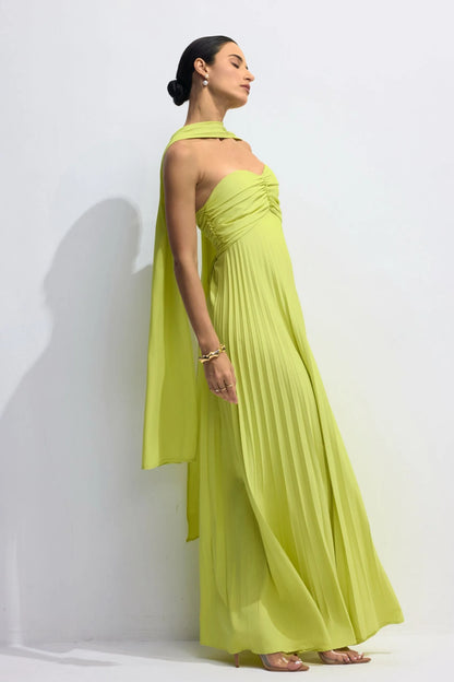 ISABELA | Vestido largo plisado