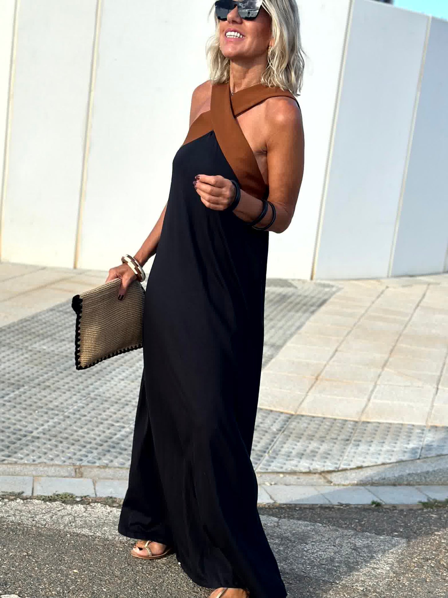 CANELA | Vestido con escote cruzado