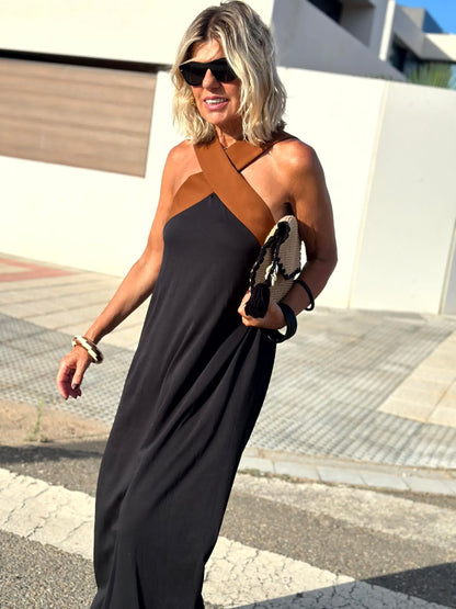 CANELA | Vestido con escote cruzado