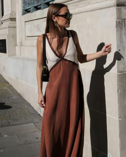 DONNA | Vestido largo con cuello V