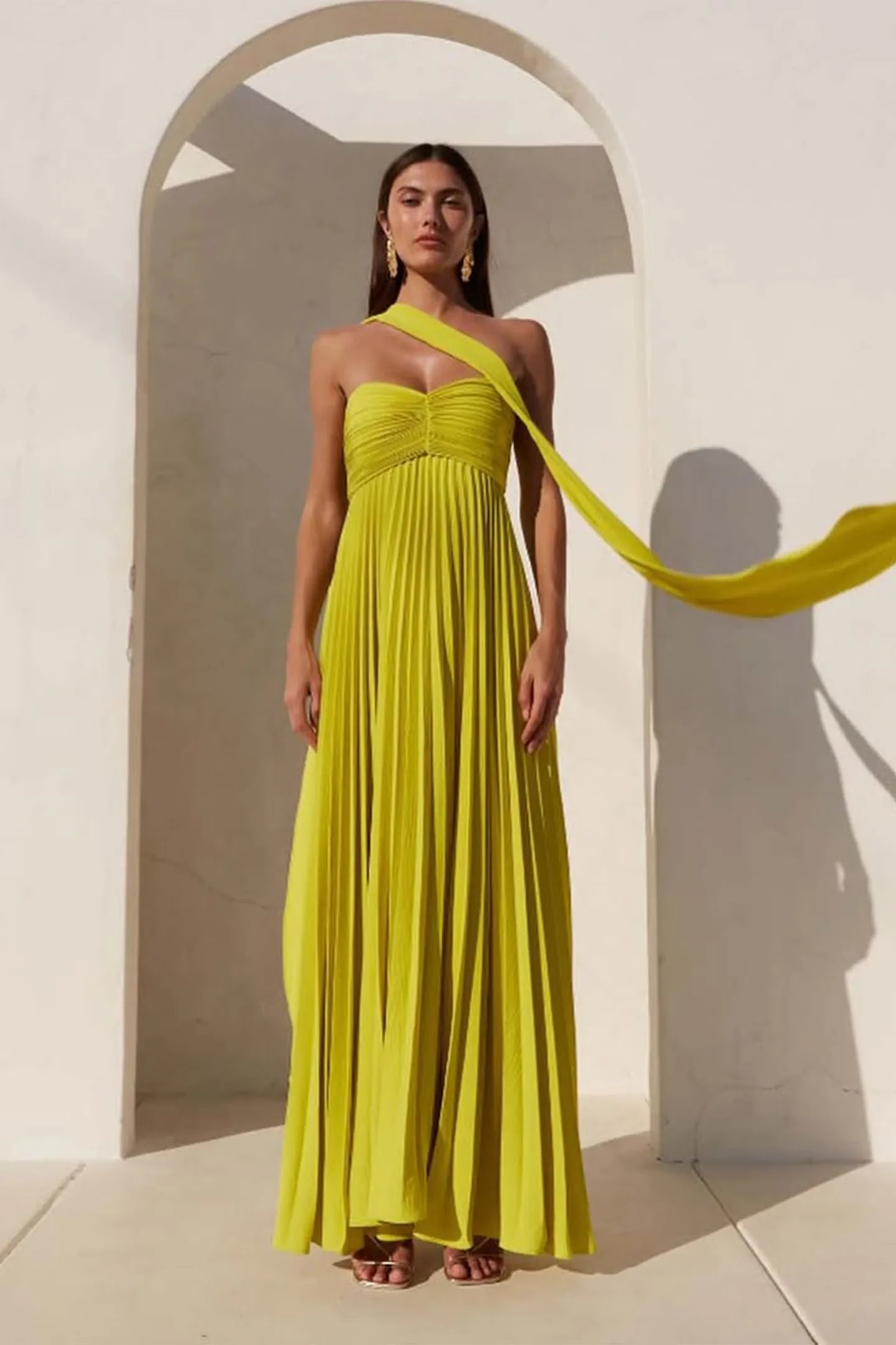 ISABELA | Vestido largo plisado
