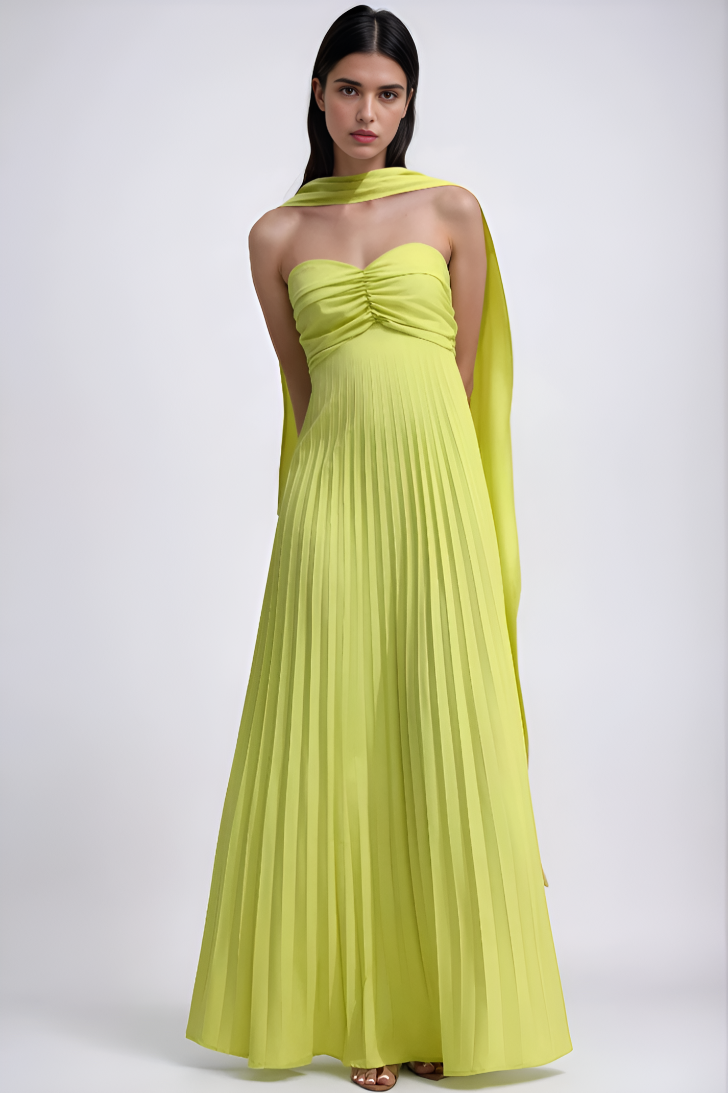 ISABELA | Vestido largo plisado