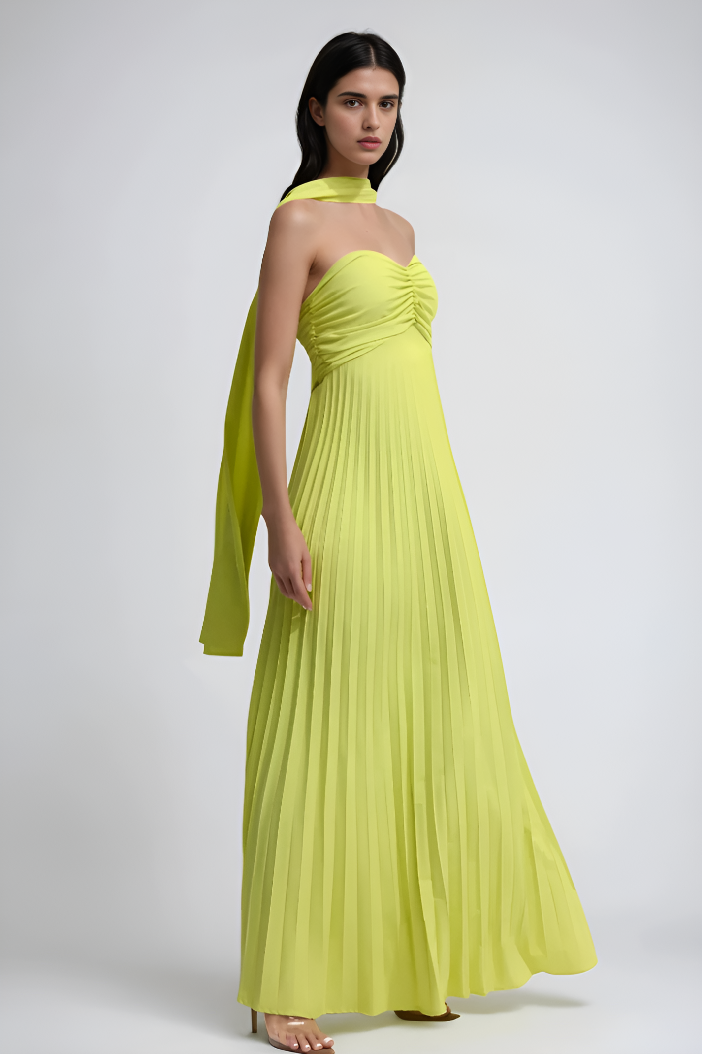 ISABELA | Vestido largo plisado