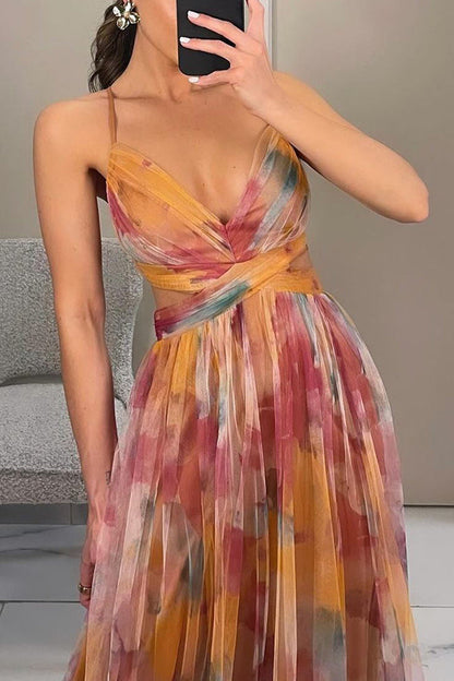 FESTINA | Vestido largo floral