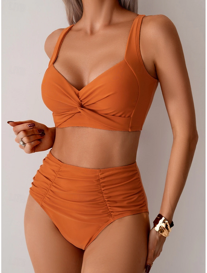 NICOLE | Bikini con tejido fruncido